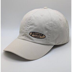 Panama Jack Hat Cap Strap Back Adjustable Beige Tan VTG Y2K Vintage Sailing